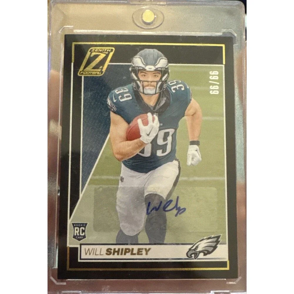 Will Shipley 2024 Zenith Rookie Red Zone Auto 99/99 Eagles